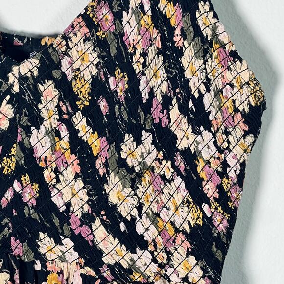 Angie Floral Black and Pink Mini Dress - Picture 3 of 7